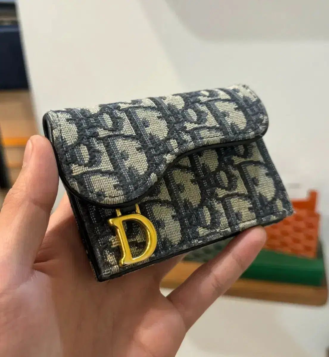 22年式 Dior オブリーク サドル カードウォレット