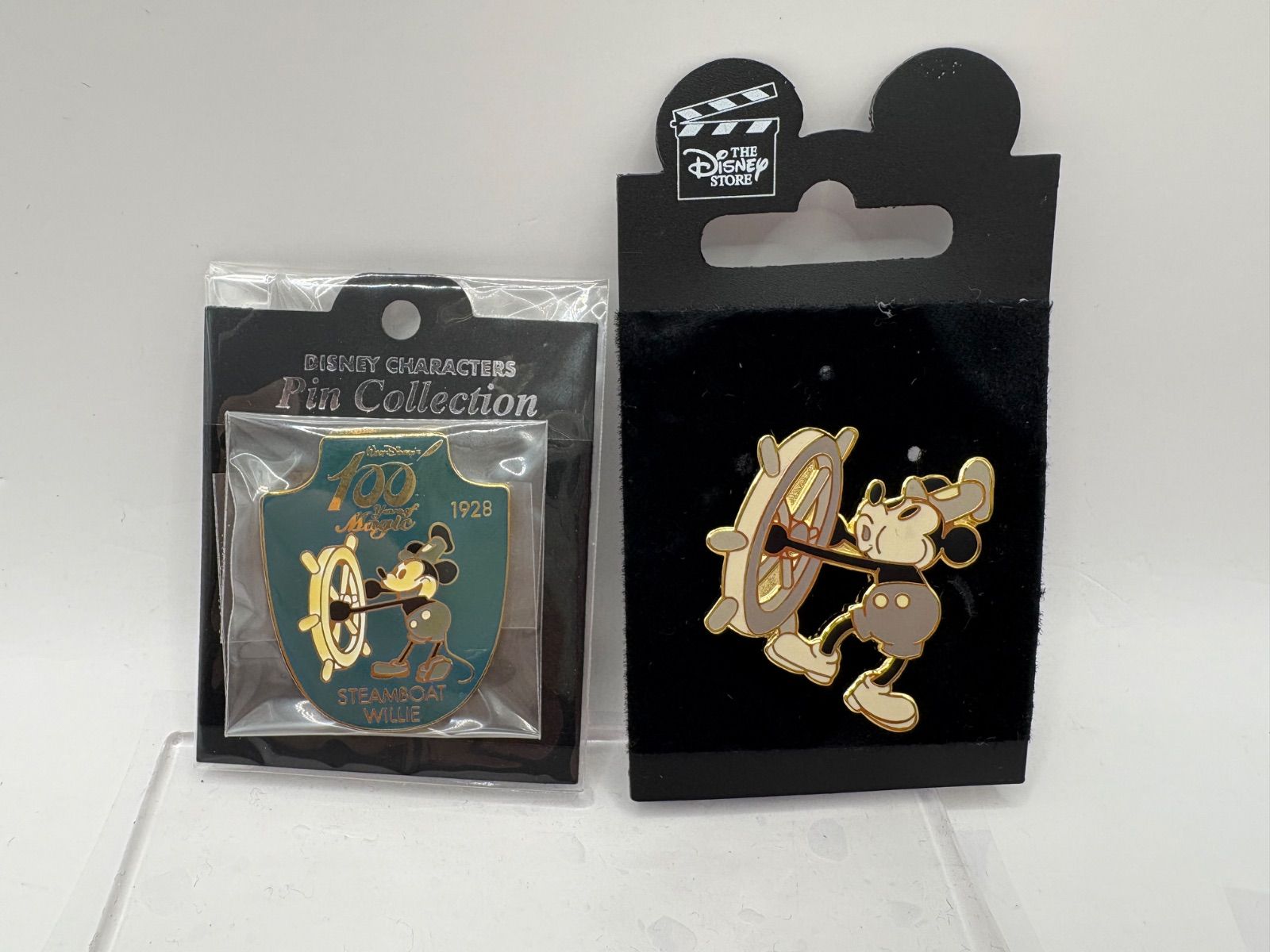ディズニー ピンバッジ 2点セット ミッキー 蒸気船ウィリー 100周年