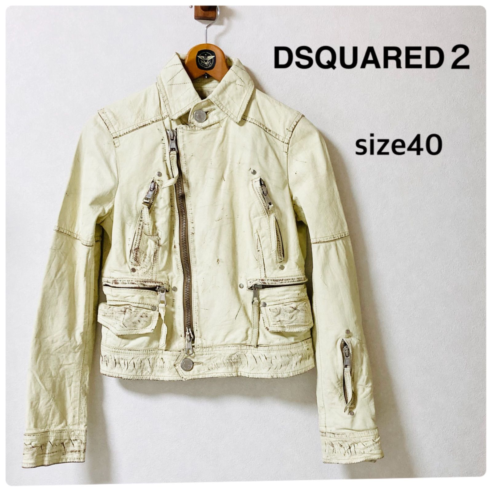 □美品□稀少□DSQUARED2 ディースクエアード ユーズド加工 セミダブル