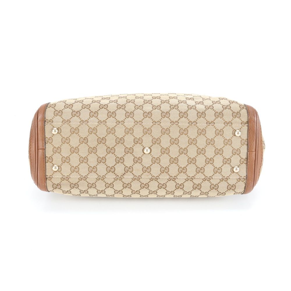 極美品 グッチ GGキャンバス ベラ バンブー リボン 269945 レザー