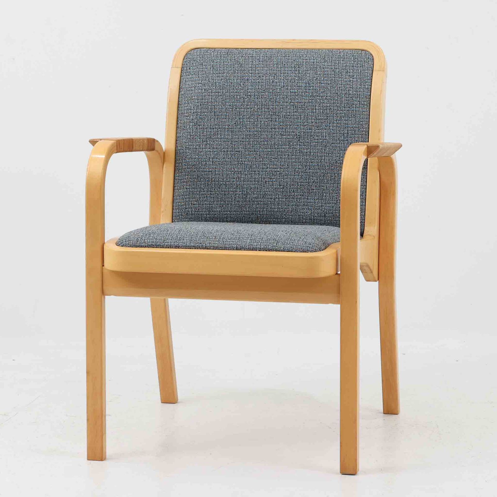 Alvar Aalto アームチェア E 45 バーチ×ラタン Artek アルヴァ アアルト アルテック デンマーク製|DK 19080