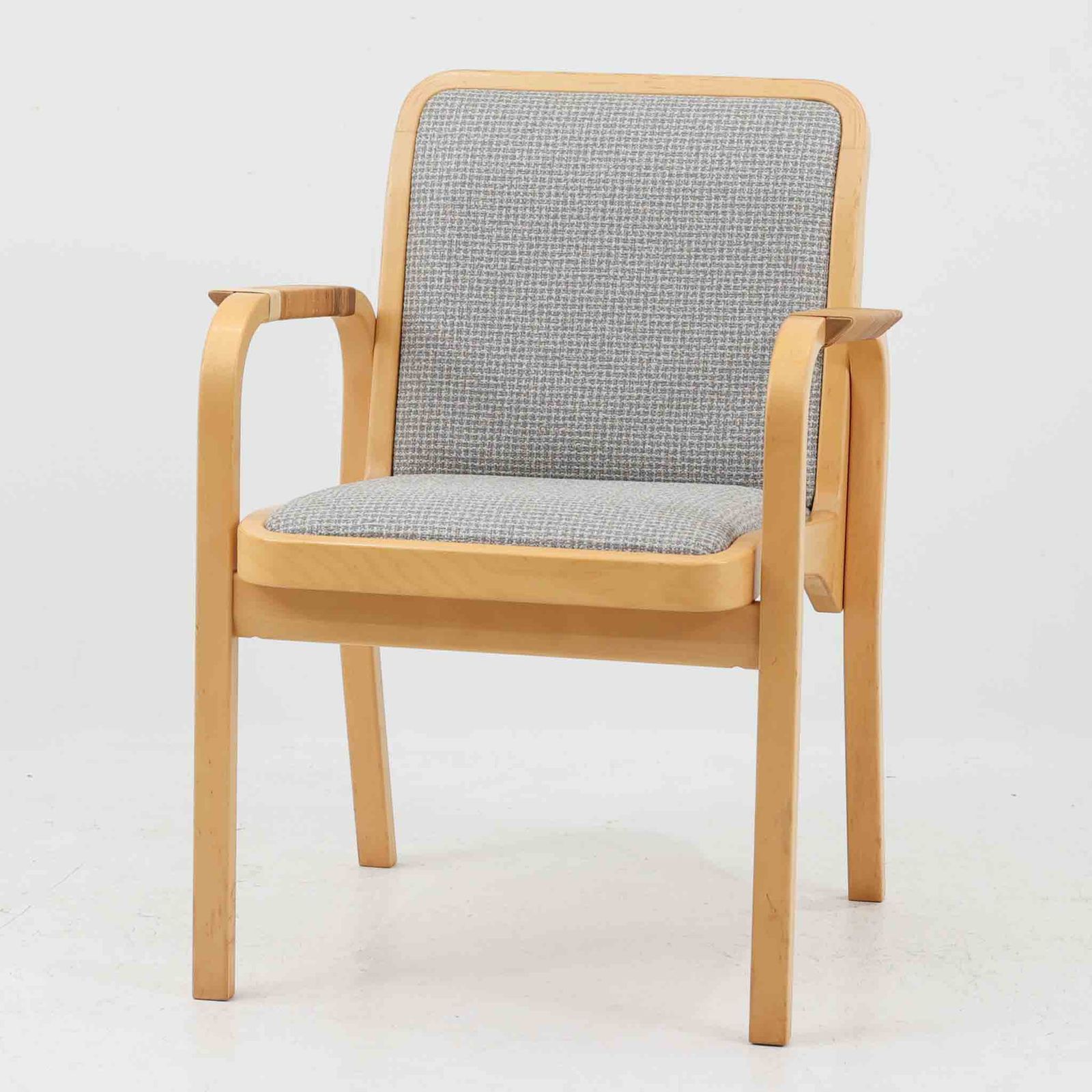 Alvar Aalto アームチェア E 45 バーチ×ラタン Artek アルヴァ アアルト アルテック デンマーク製|DK 19083