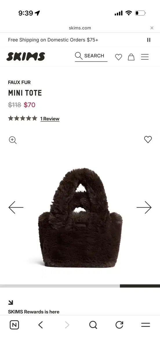 スキーマ ファー ミニ トートバッグ