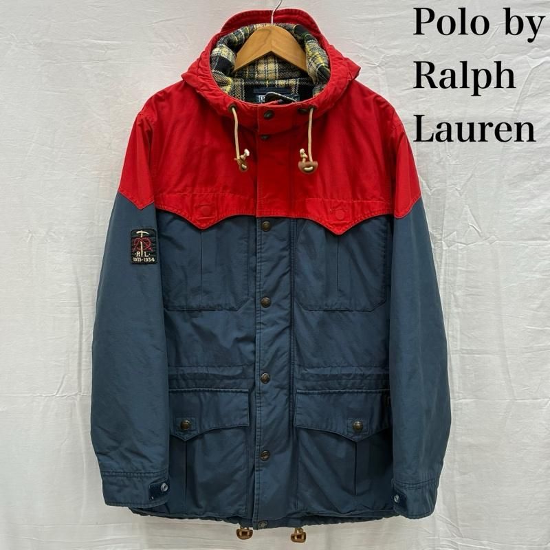ポロバイラルフローレン 90 s チェック ライナー ツートン マウンテン パーカー 60|40クロス メンズ ISItems 古着