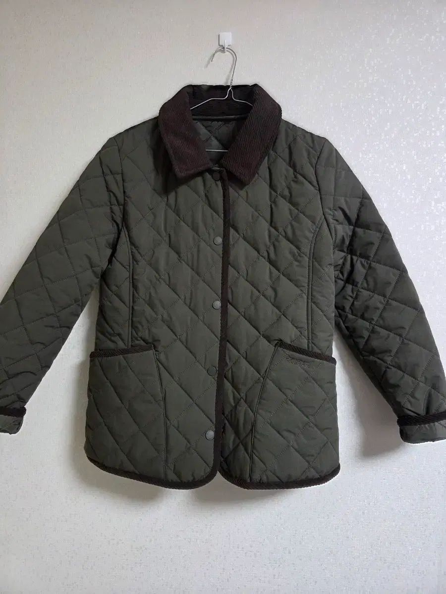 キルティング ジャケット カーキ ブラウン バイカラー