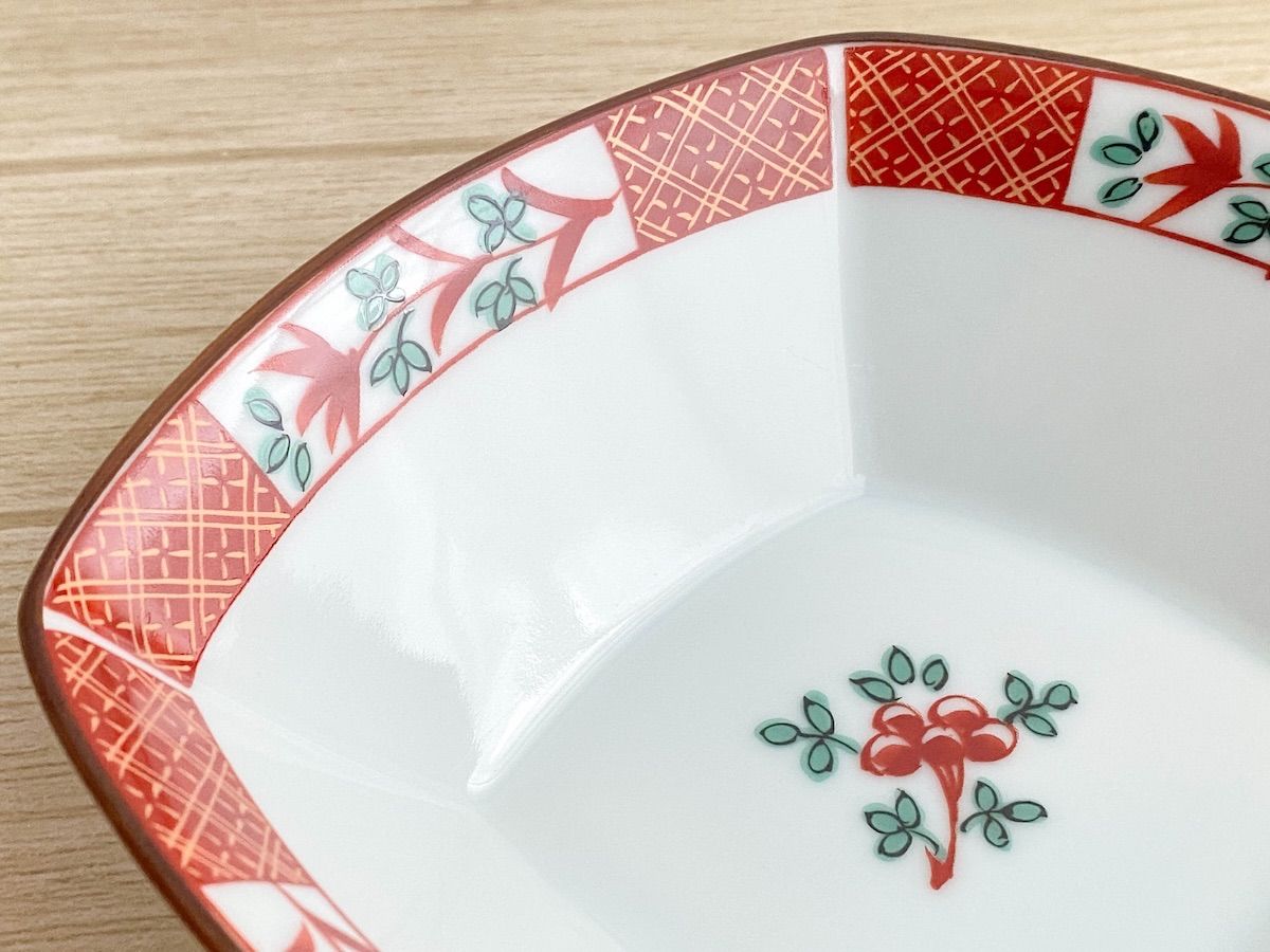 SK230】たち吉 橘吉 花赤絵 小鉢 5客揃え 箱入 和食器 盛鉢 伝統工芸