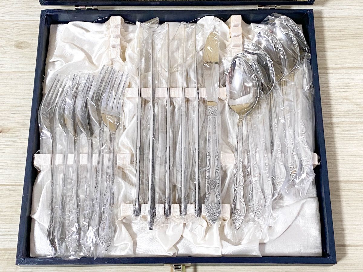 SK237】ステンレス シルバーメッキ カトラリー3種セット 合計18点