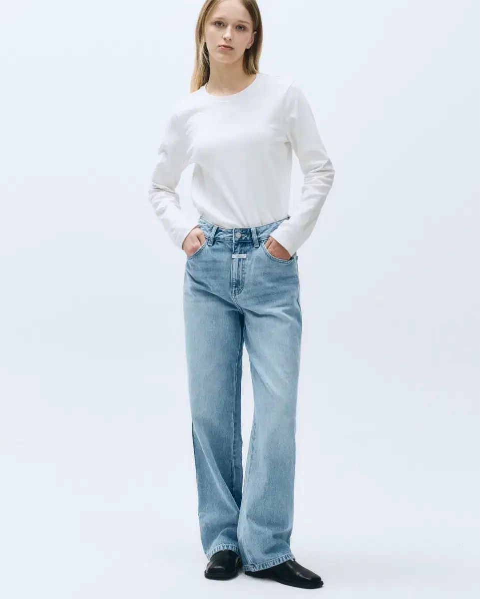 W マリテフランソワジルボー HIGH STRAIGHT DENIM PANTS
