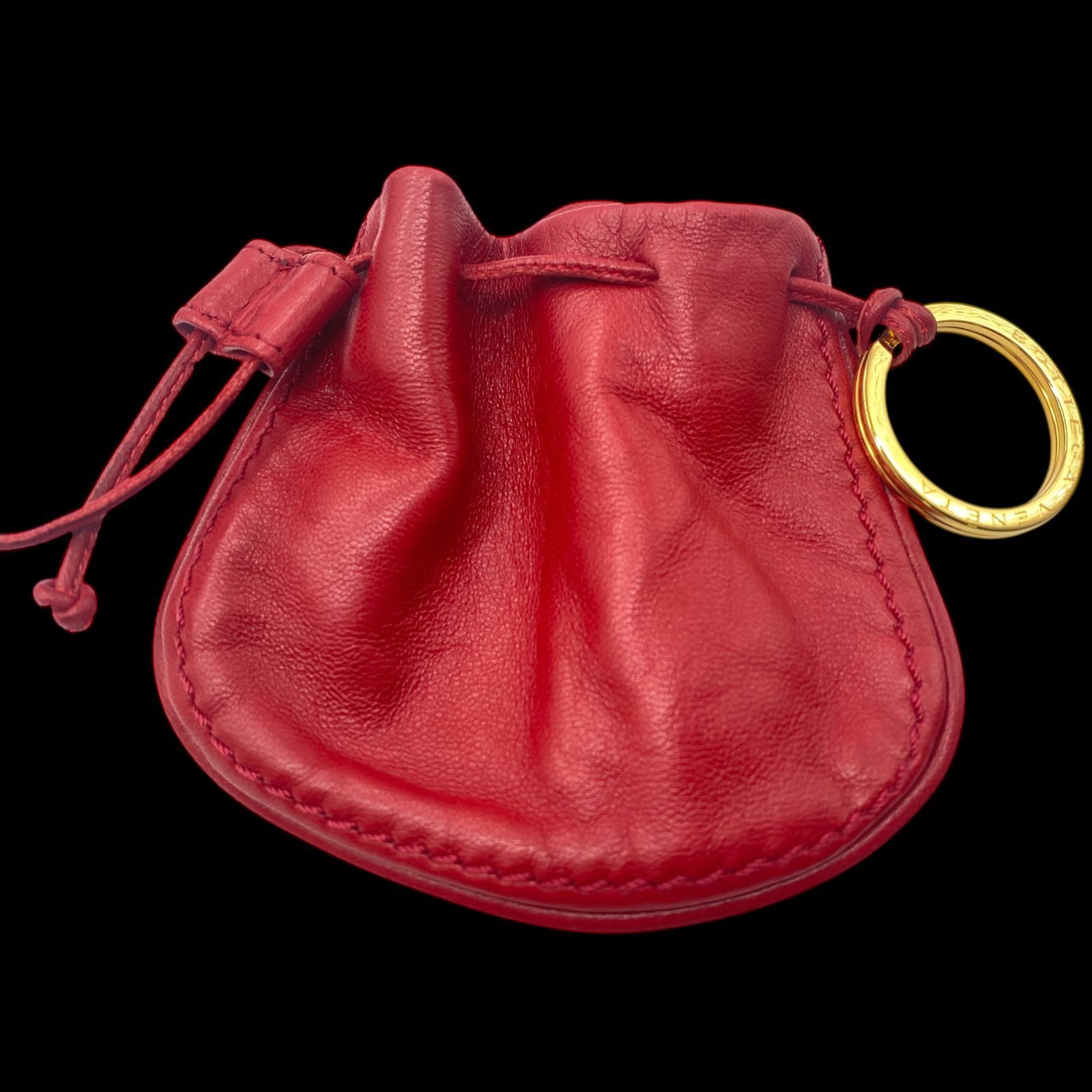 良品 Bottega Veneta ボッテガ ヴェネタ ナッパレザー 巾着コイン 
