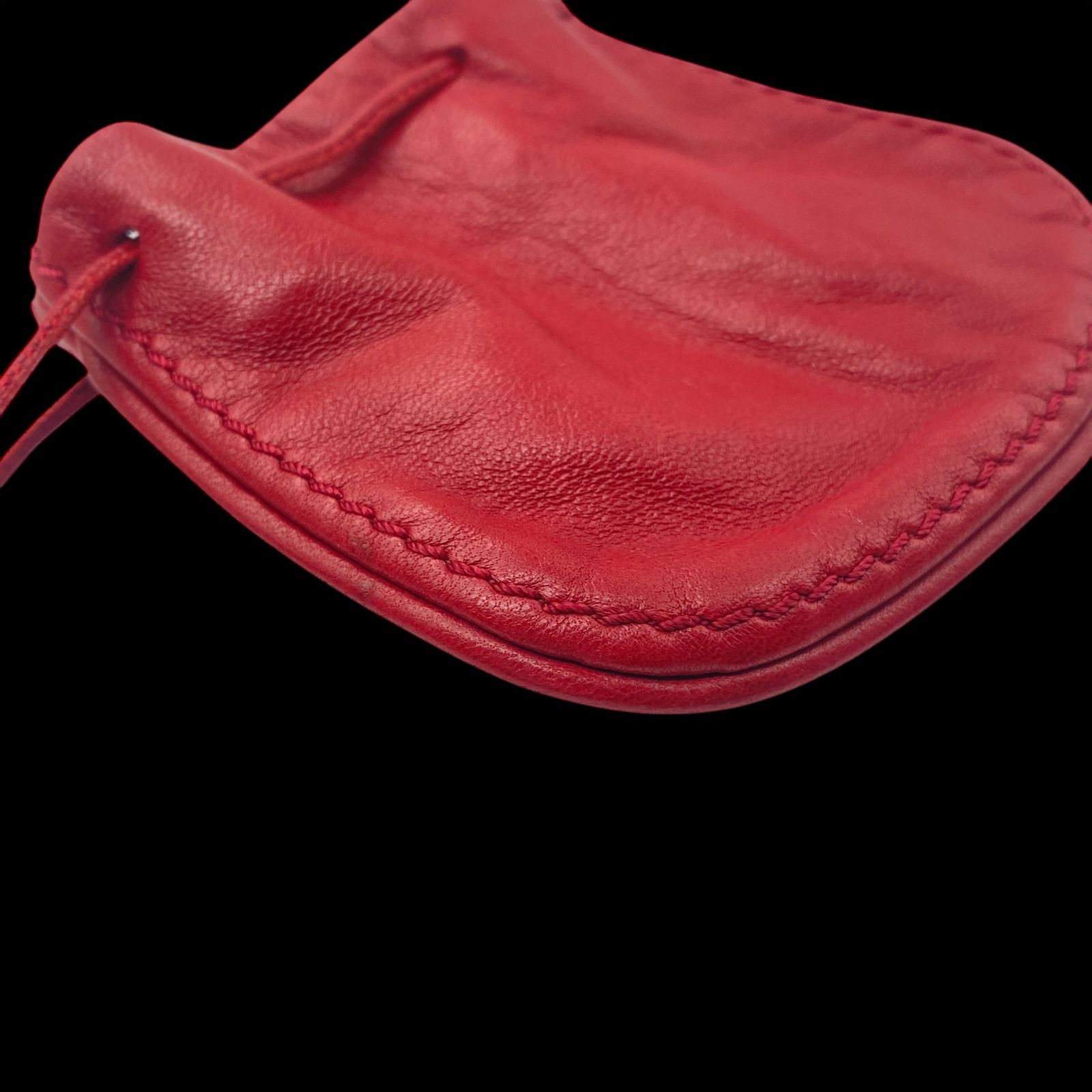 良品 Bottega Veneta ボッテガ ヴェネタ ナッパレザー 巾着コイン 