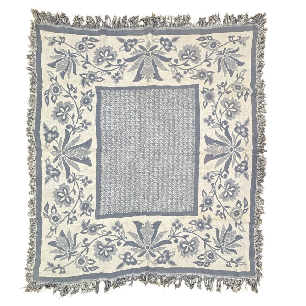 vintageラグ ブランケット マルチカバー タペストリー フラワー 花