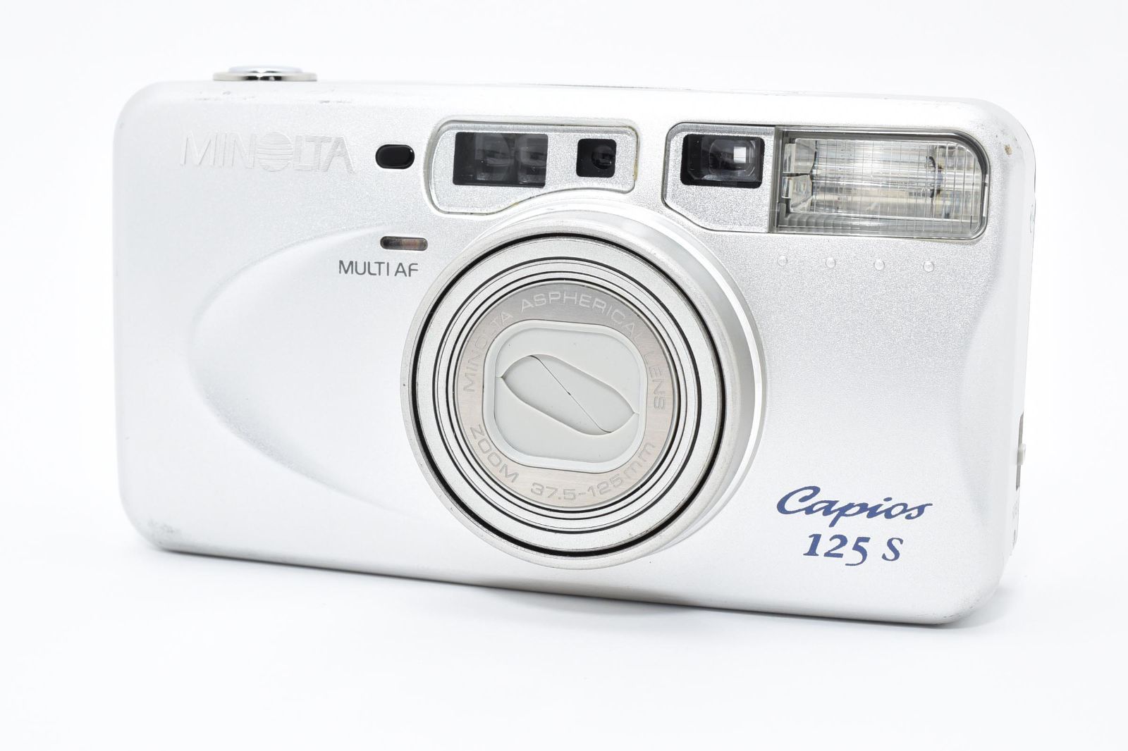 【美品 】MINOLTA Capios 125S コンパクトフィルムカメラ 電池 ☆実写済・完動品☆ミノルタ MINOLTA Capios 125 S シルバー 簡単