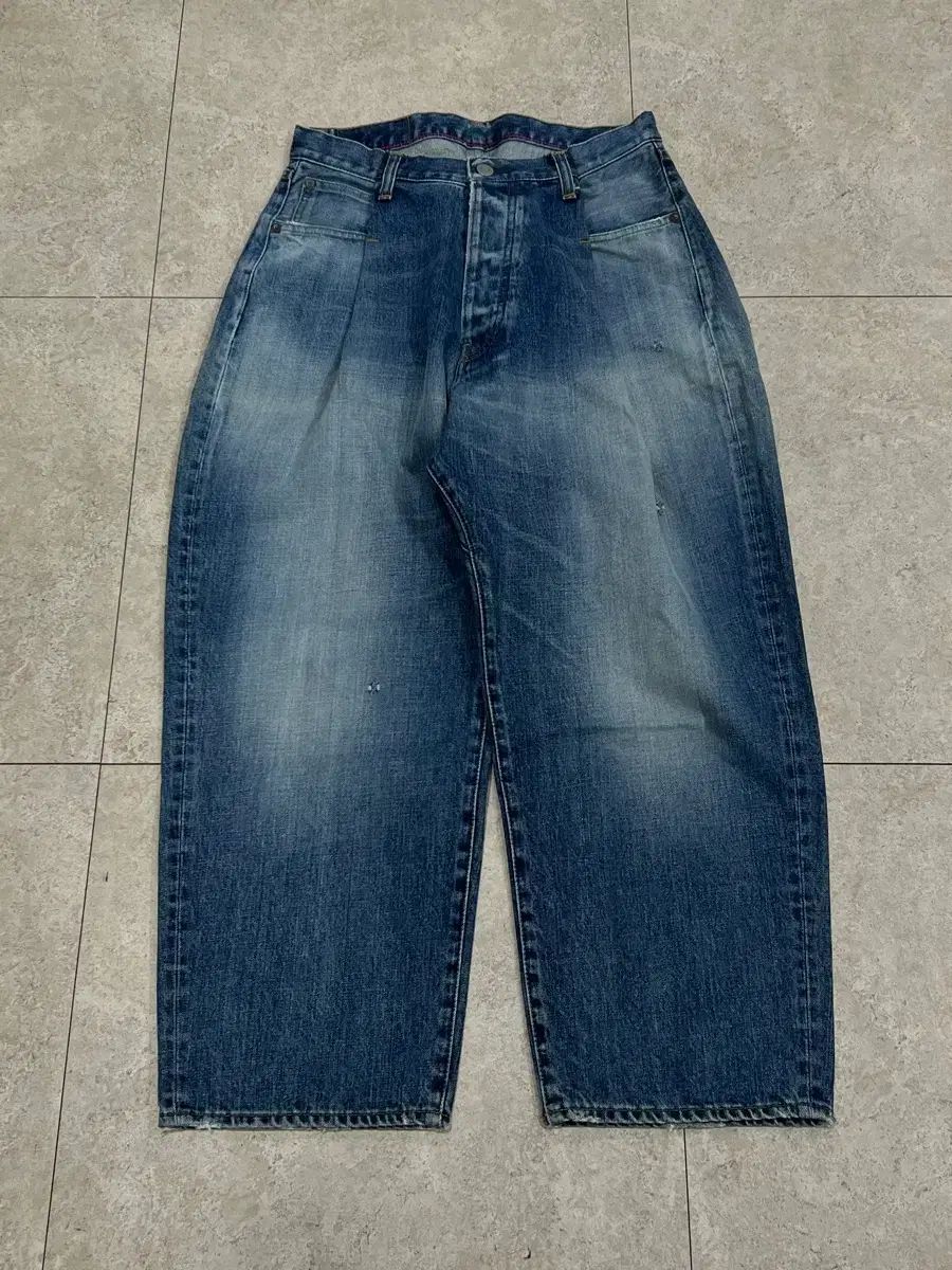 ORDINARY FITS オーディナリーフィッツ 中 インディゴ デニム ワイド アンクル パンツ