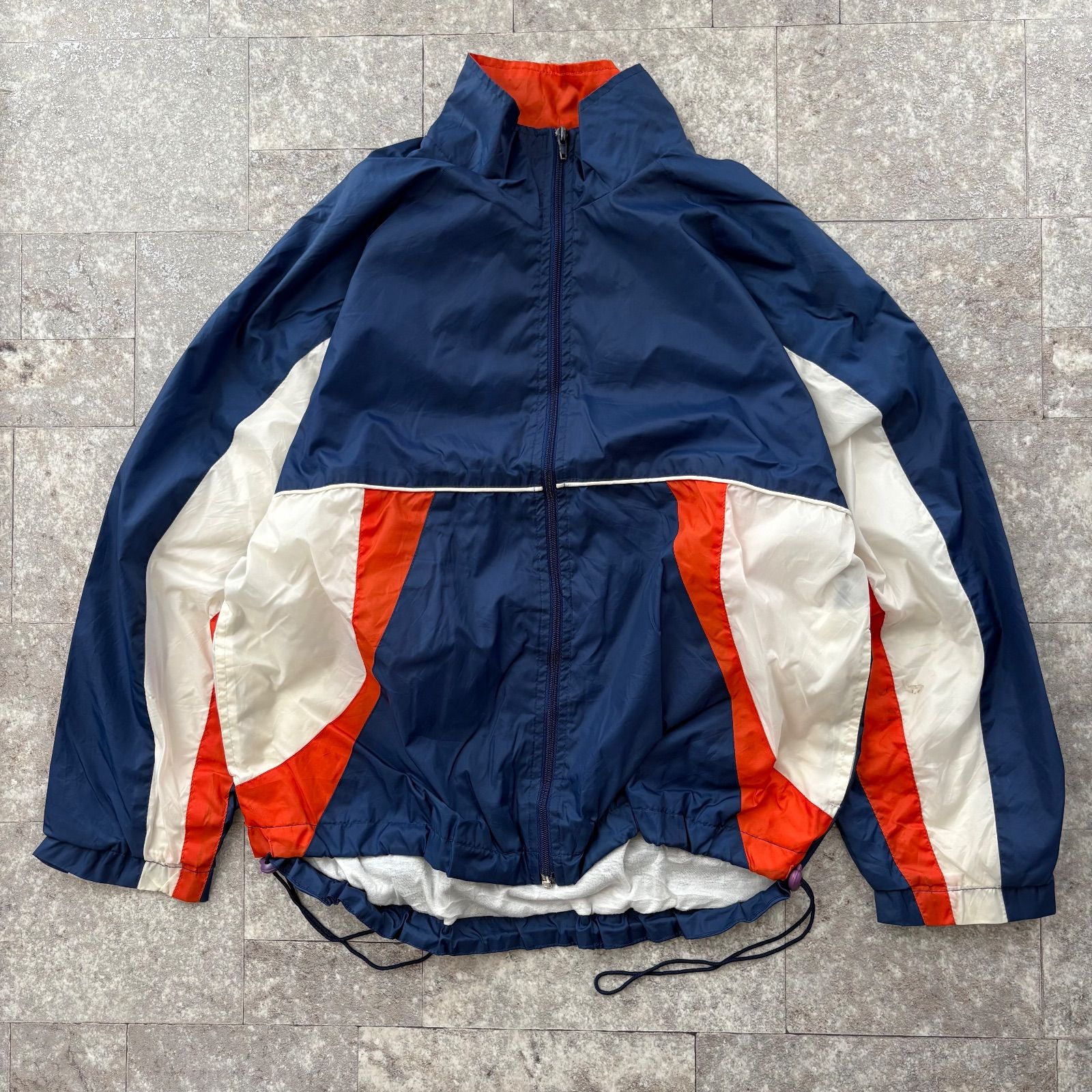 古着 ハーフジップスウェット × 短丈 ナイロンジャケット 【2点セット 