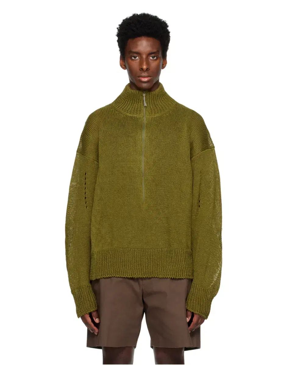 ROA ハイキング ジップアップ ニット セーター