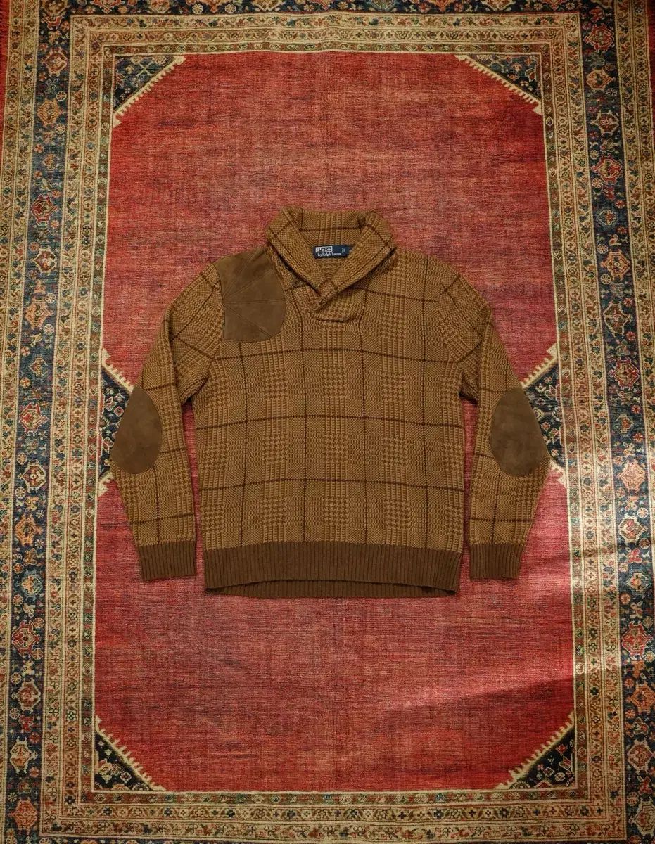 ポロラルフローレン ショールカラー ハンティング ニット