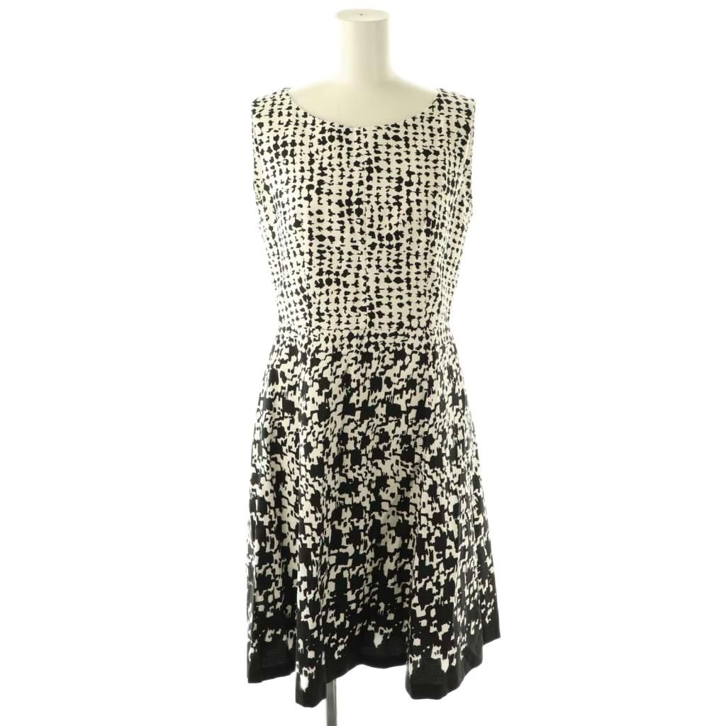 アナイ ANAYI 総柄ワンピース 38 ホワイト ブラック /DO □OS - メルカリ