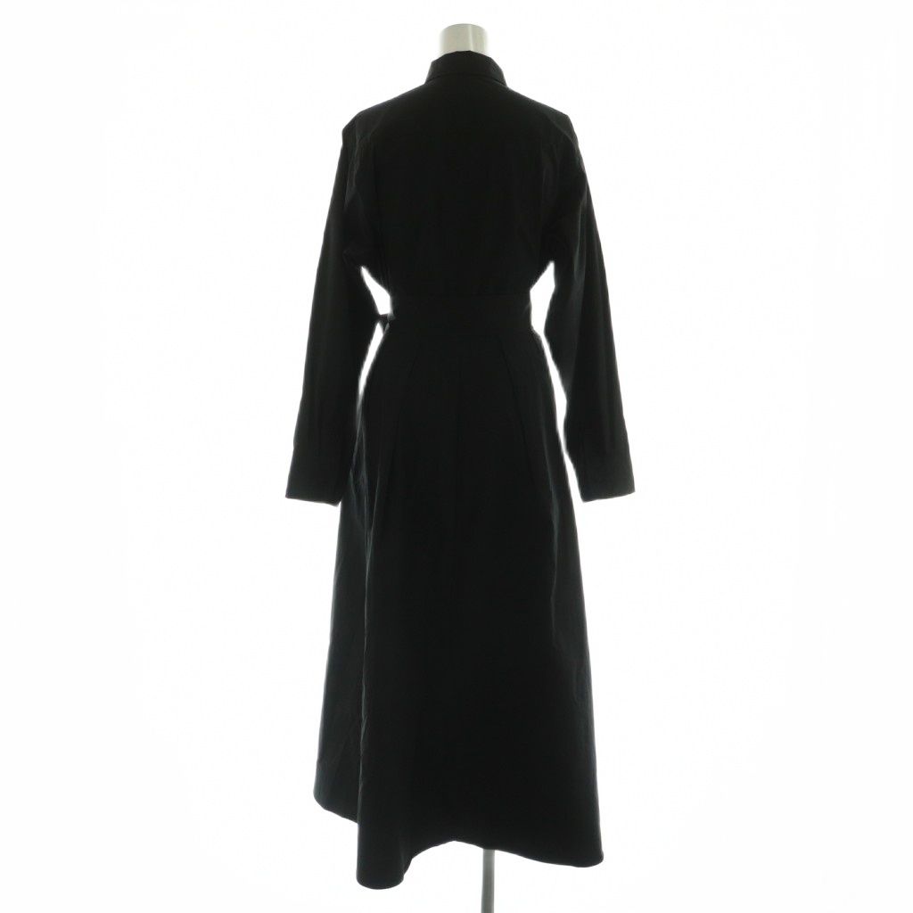 プラージュ Plage 25 SS シャツワンピース ロング 36 ブラック |HK OS