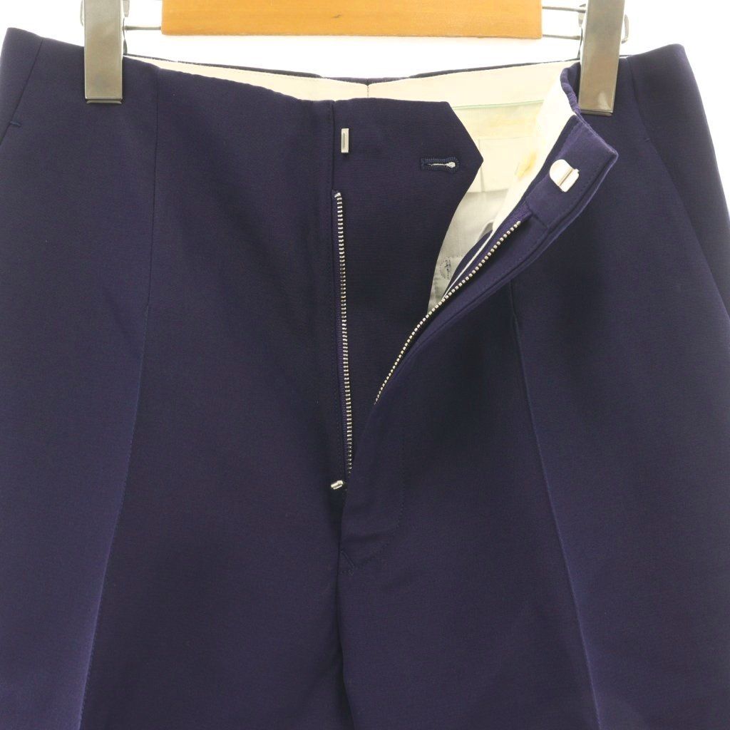 ドゥロワー Drawer シルクウールミカドテーパードパンツ 38 パープル