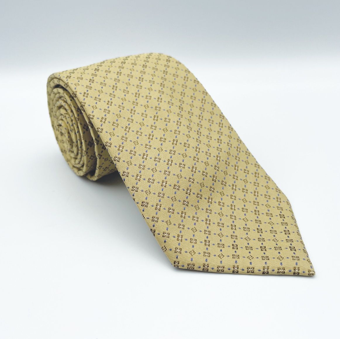 FENDI フェンディ　ネクタイ　ズッカ柄　ジャガード　ブラウン 価格相談可］ 良品 フェンディ ネクタイ ハイブランド FFロゴ ブロンズ