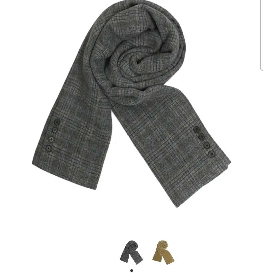 STU チェック スリーブ マフラー グレー