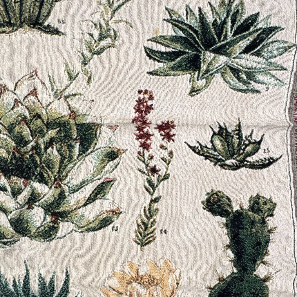 【VINTAGE】植物 花 ラグ vintageラグ ブランケット マルチカバー タペストリー フラワー 花