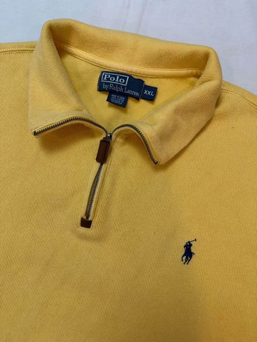 ポロ ラルフローレン ハーフジップ コットン ニット イエロー