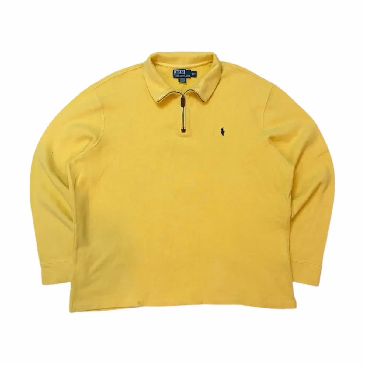 ポロ ラルフローレン ハーフジップ コットン ニット イエロー