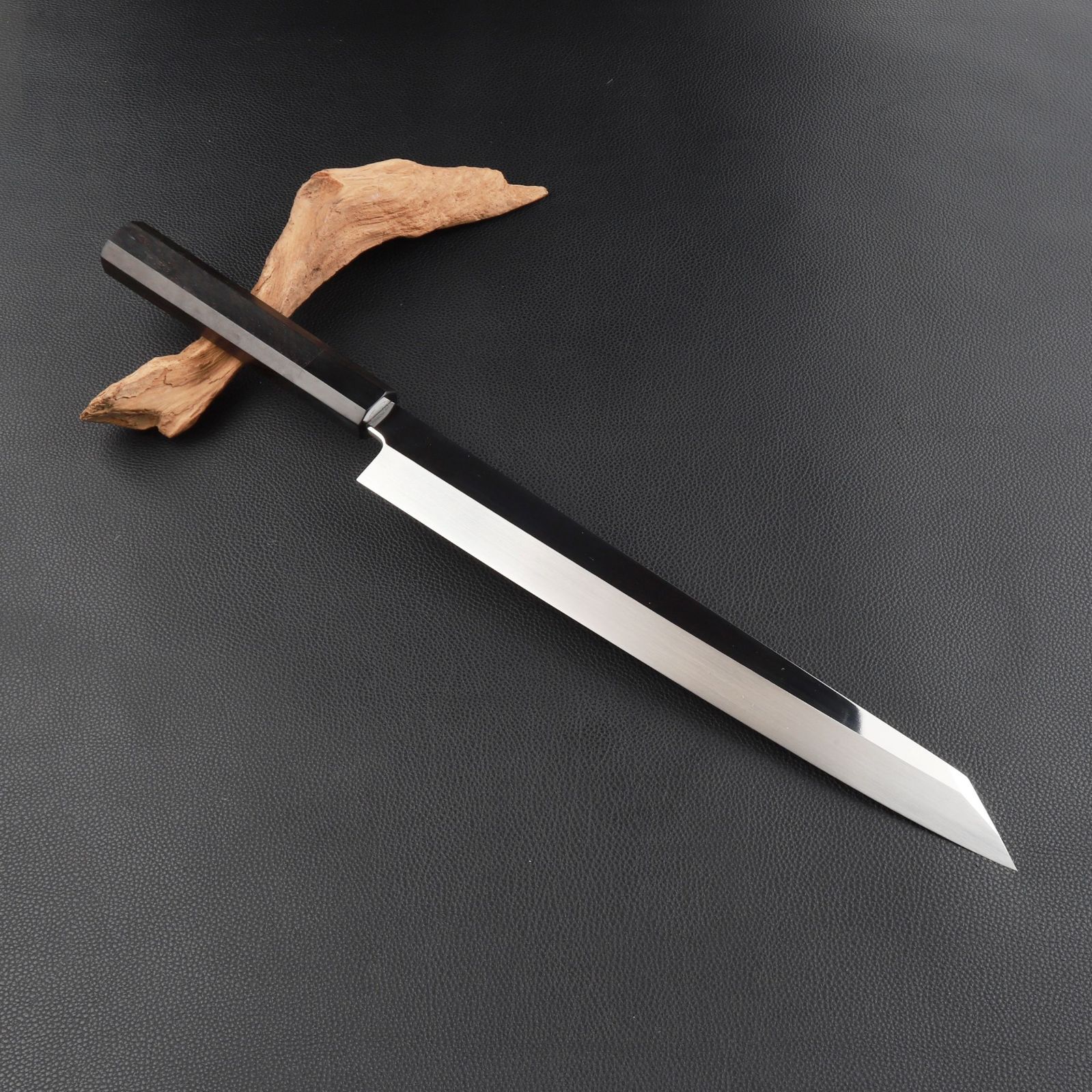 切付柳刃包丁 刺身包丁 尺(刃渡り300mm)黒檀鞘付き 通常鏡面 切付柳刃包丁 刺身包丁 尺(刃渡り300mm)黒檀鞘付き 通常鏡面