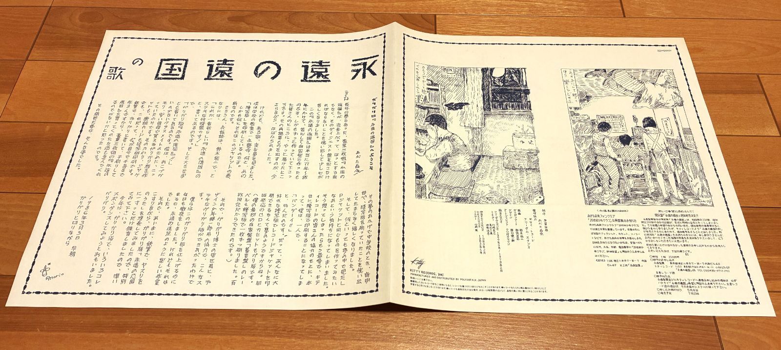 あがた森魚 / 永遠の遠国の歌（LP Kitty Records：22MS-0101 見本盤