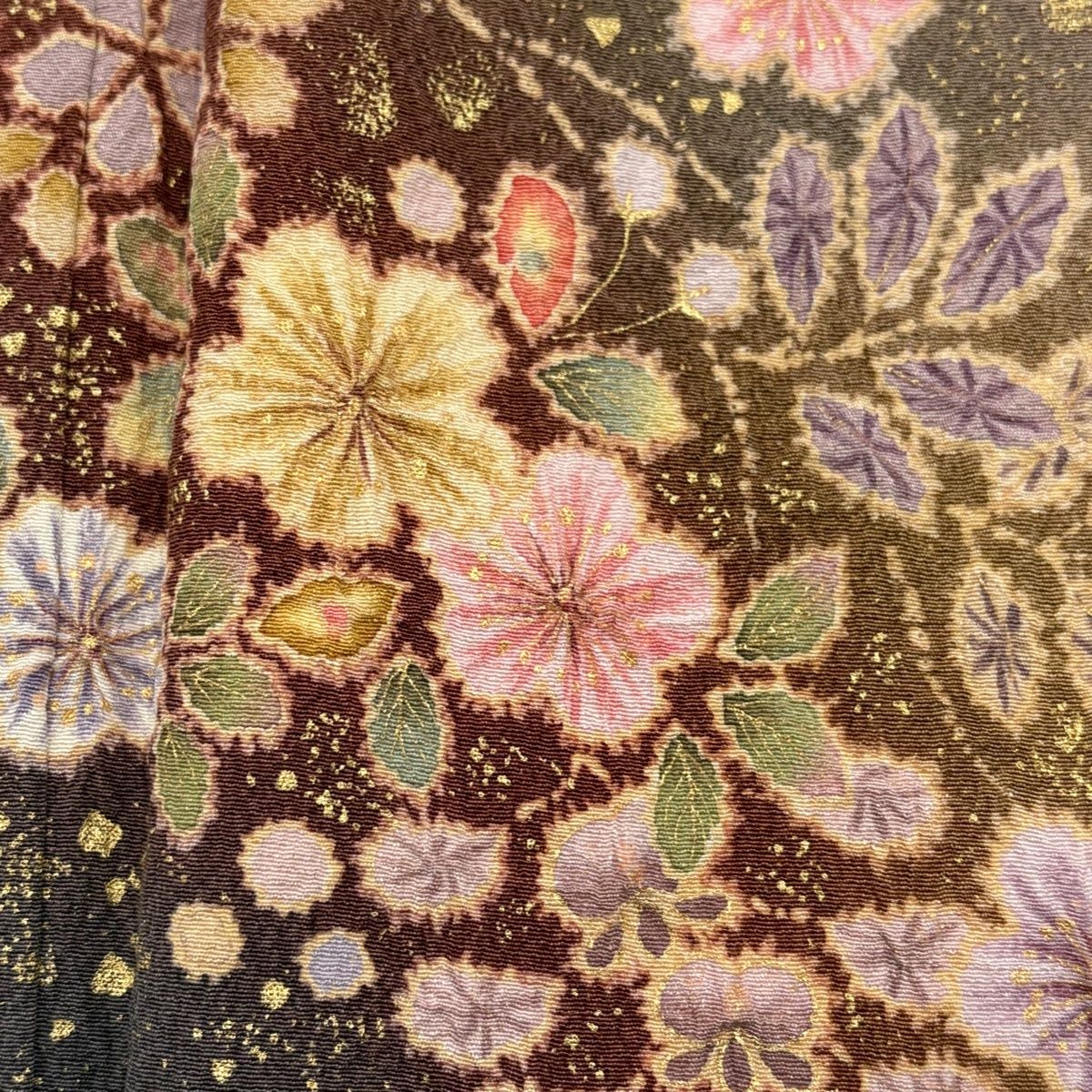 美品】 付下げ 身丈164cm 裄丈66cm M 袷 翠山工房 やまと 落款 辻が花