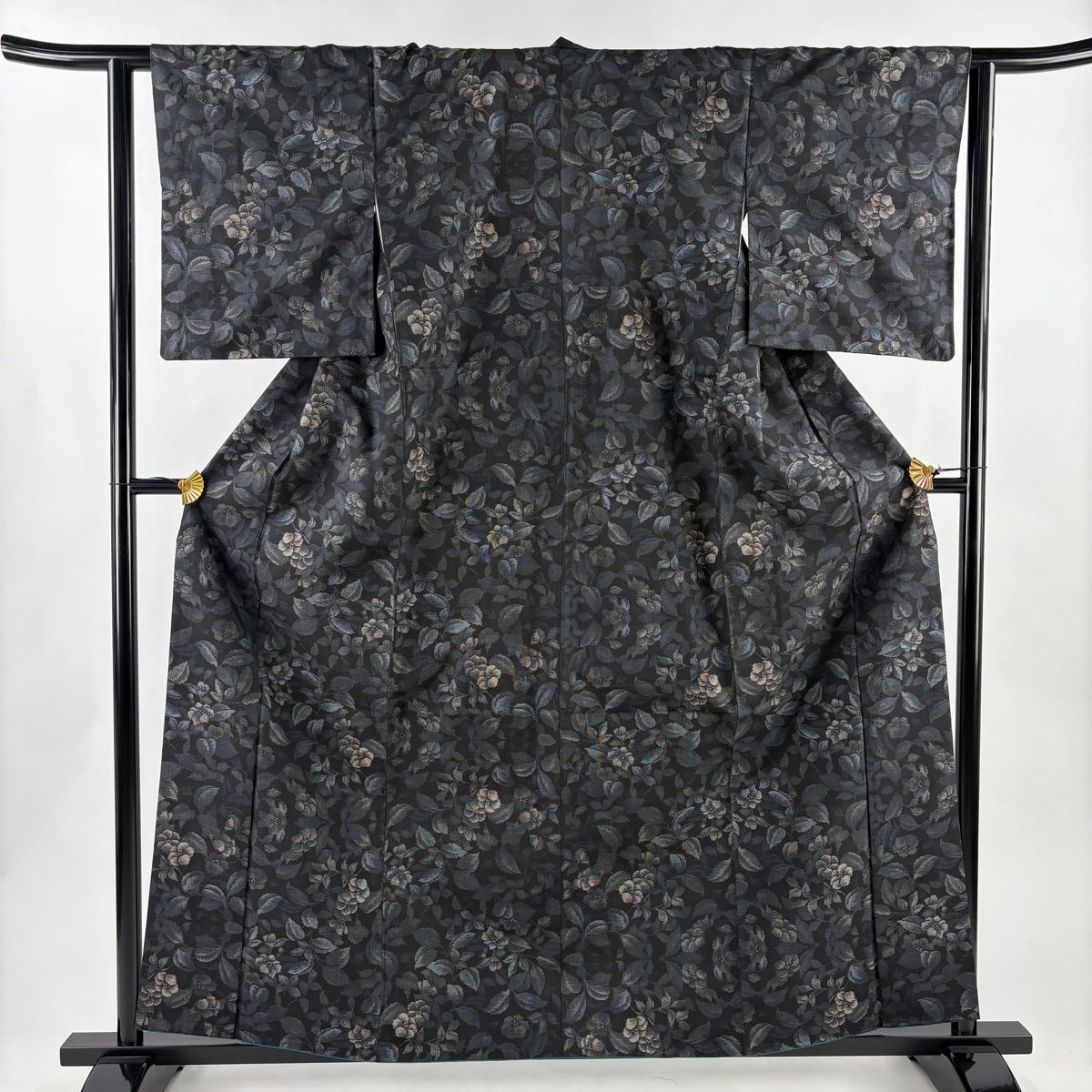 大島紬 【ちどりや】美品 正絹 大島紬・元緑袖 単衣 身丈161cm/裄64.5cm