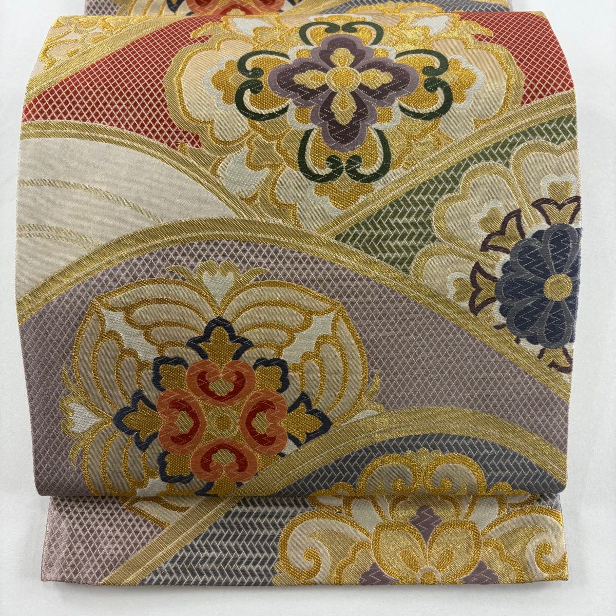 美品】 袋帯 秀品 波青海華文 金糸 箔 金色 六通 正絹 【中古】 - メルカリ