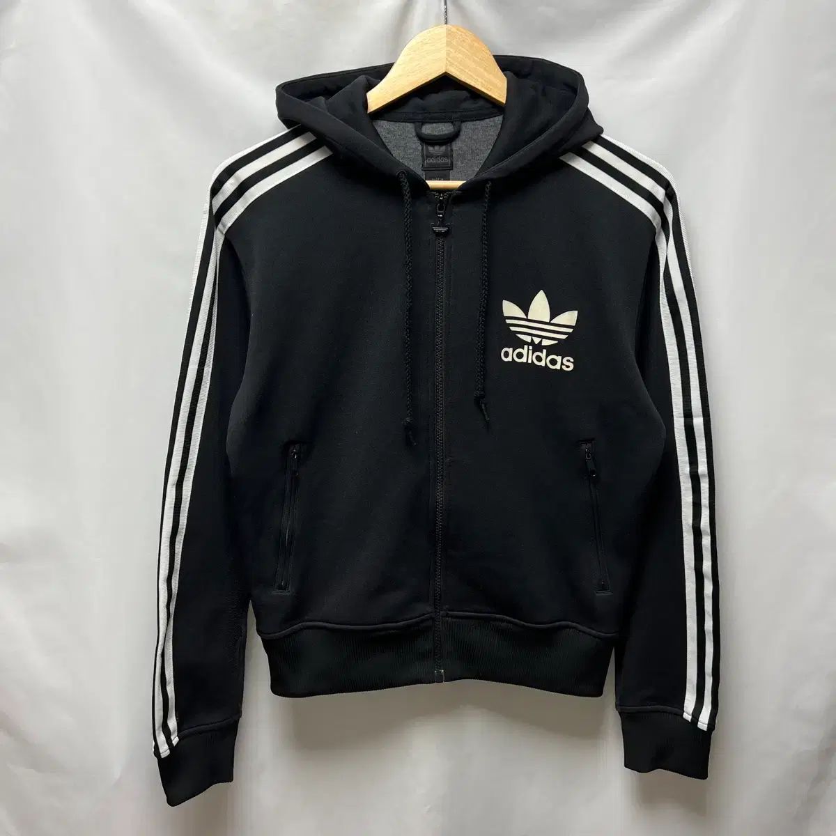 |95 adidas アディダス ヨーロッパ フロック ブラック ジップアップ トラックジャージ | ジャージ