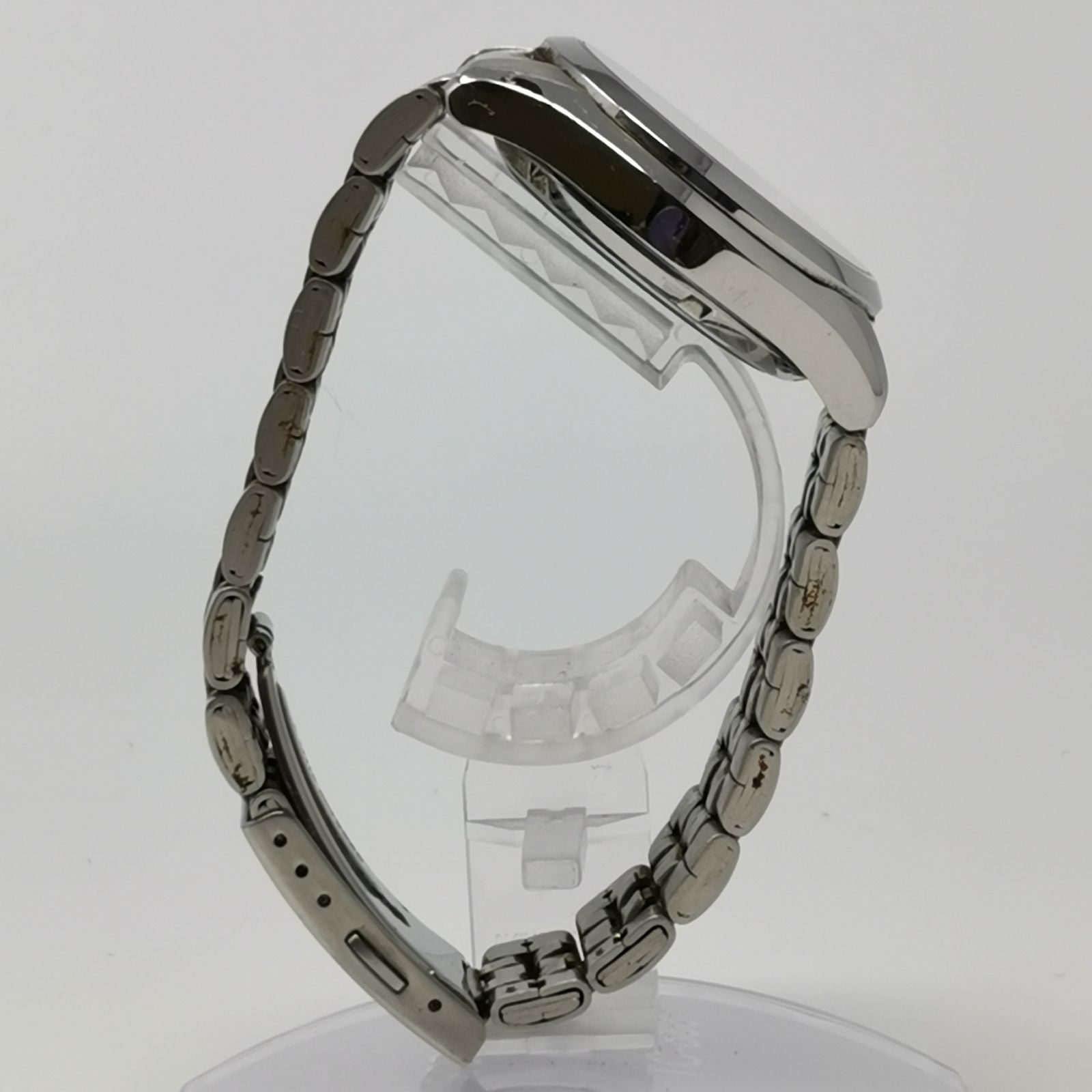  稼働品 セイコー 5 シルバー ラウンド オートマチック 自動巻き 腕時計 7S26 01V 管理番号KKVNKO4412 コーデセット 自動巻き時計 腕時計(アナログ)