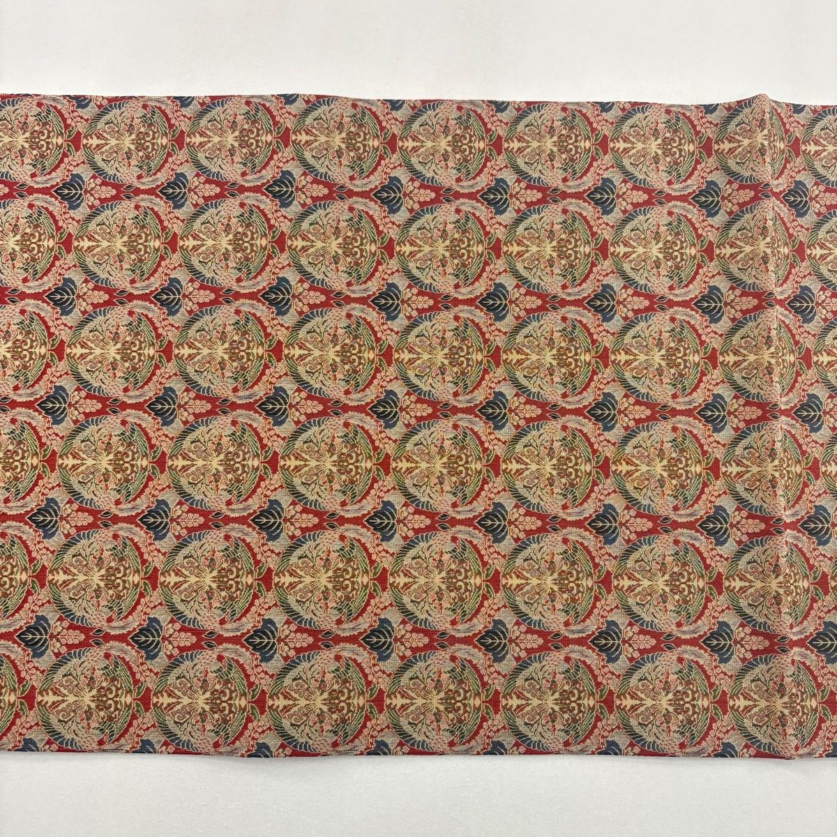 美品】 開き名古屋帯 名品 龍村美術織物 比翼仕立て 桐 鳳凰文 赤 正絹