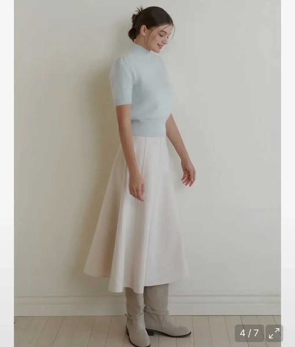 リエル ノエル フ スカート アイボリー