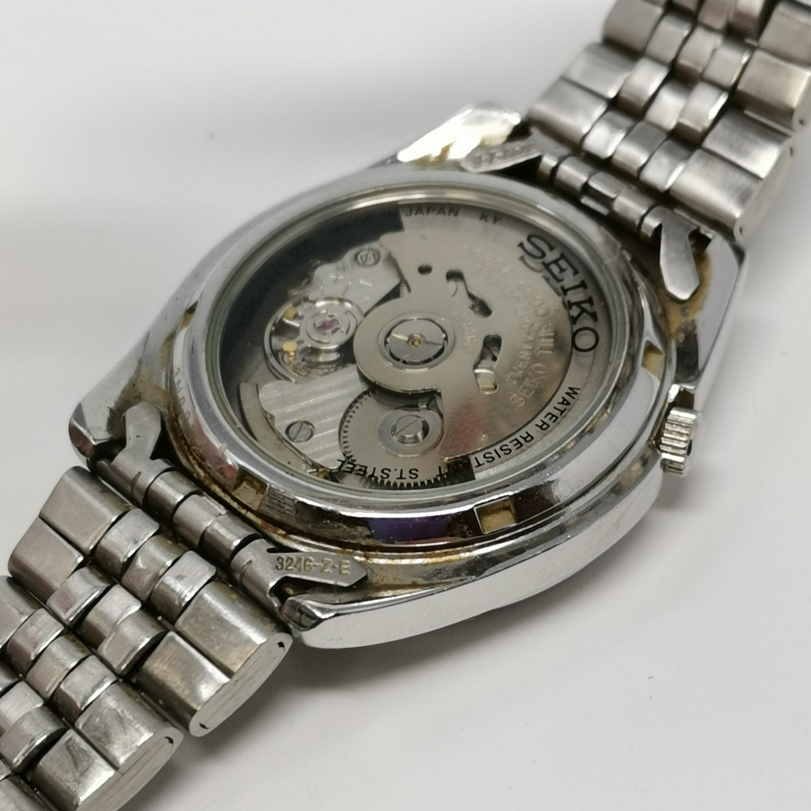  稼動品 セイコー 腕時計 セイコー5 自動巻き メンズ ラウンド シルバー SNK369K1 管理番号KKVNKO4466 パーカー 自動巻き時計 腕時計(アナログ)