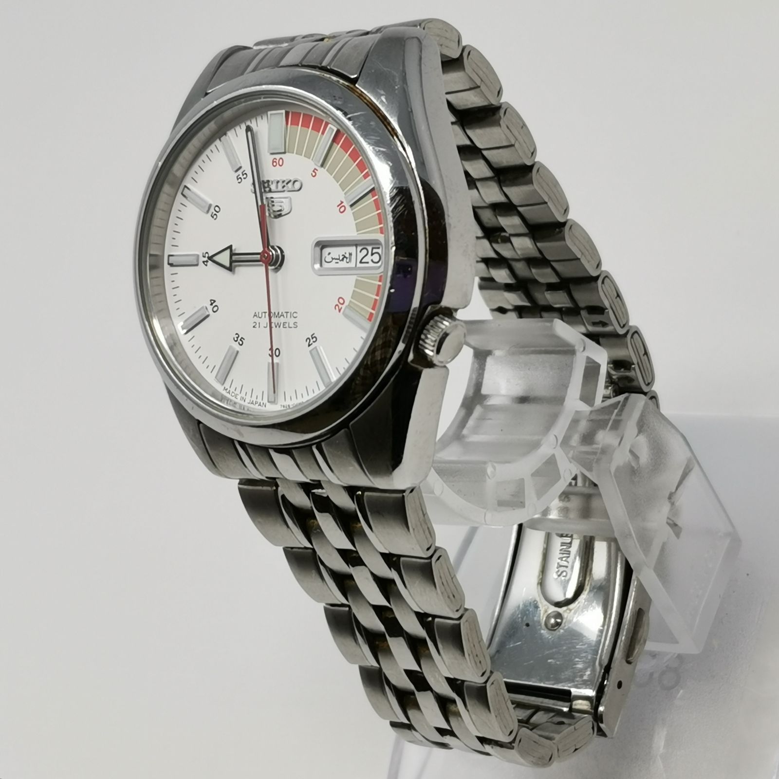 稼動品 セイコー 腕時計 セイコー5 自動巻き メンズ ラウンド シルバー SNK369K1 管理番号KKVNKO4466