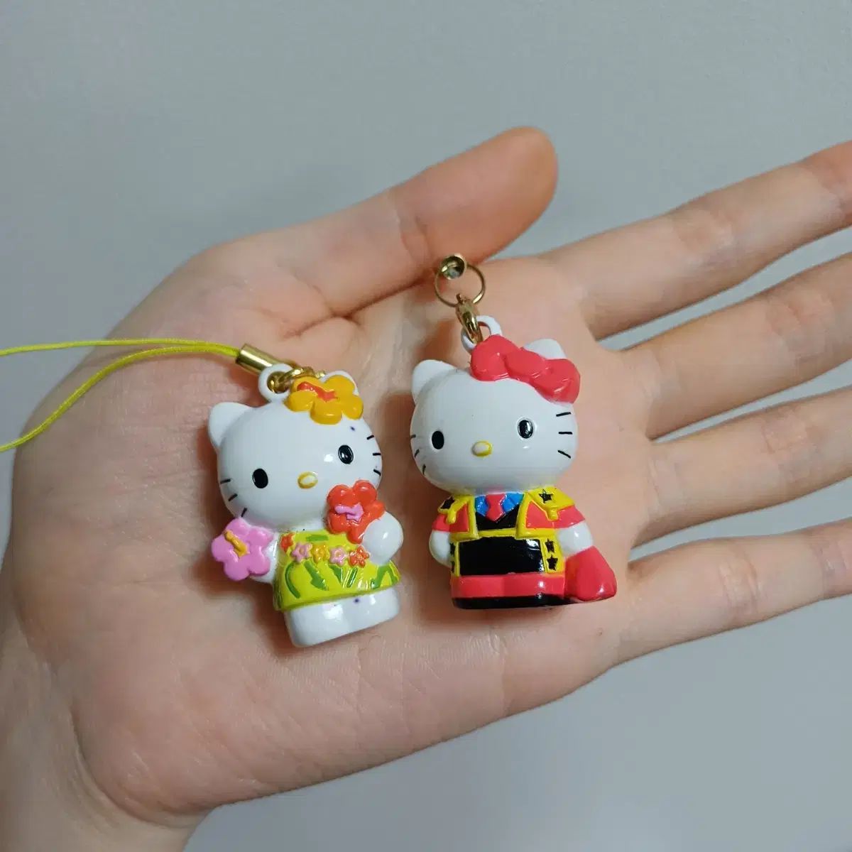 まとめ)ハローキティ 1999年 クラシック キーホルダー ストラップ
