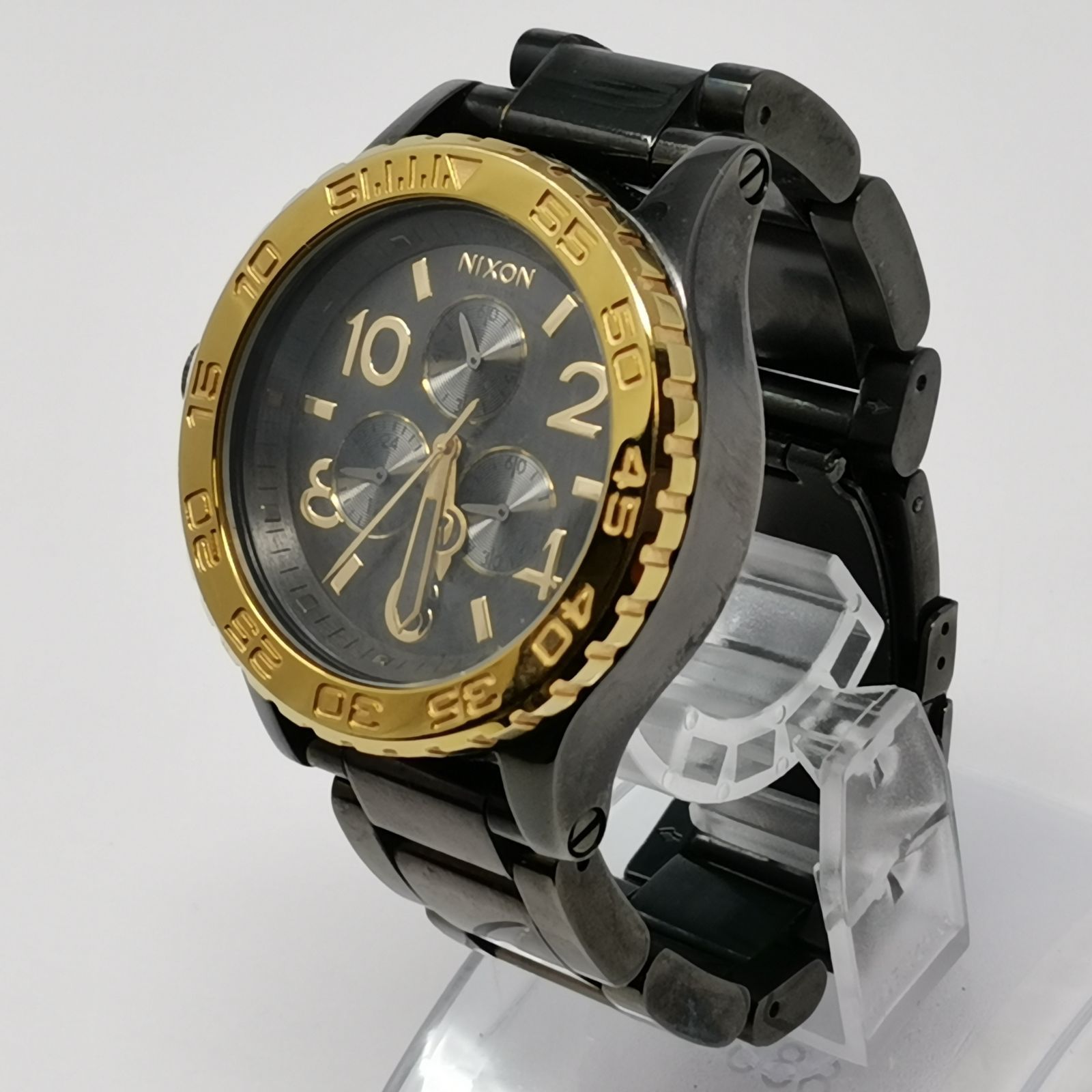 Nixon 42-20 Chrono ウォッチ ブラック 腕時計 ゴールド 電池ないため