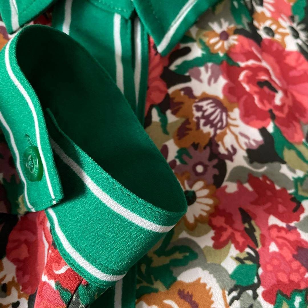 7 ブルックスブラザーズ BrooksBrothers 花柄 ブラウス シャツ Brooks