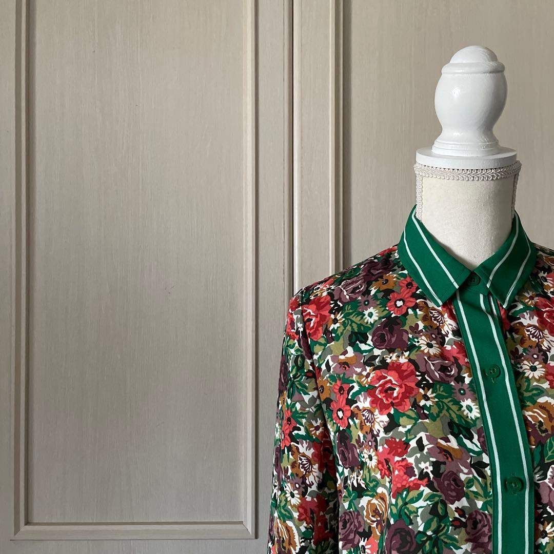 7 ブルックスブラザーズ BrooksBrothers 花柄 ブラウス シャツ Brooks 