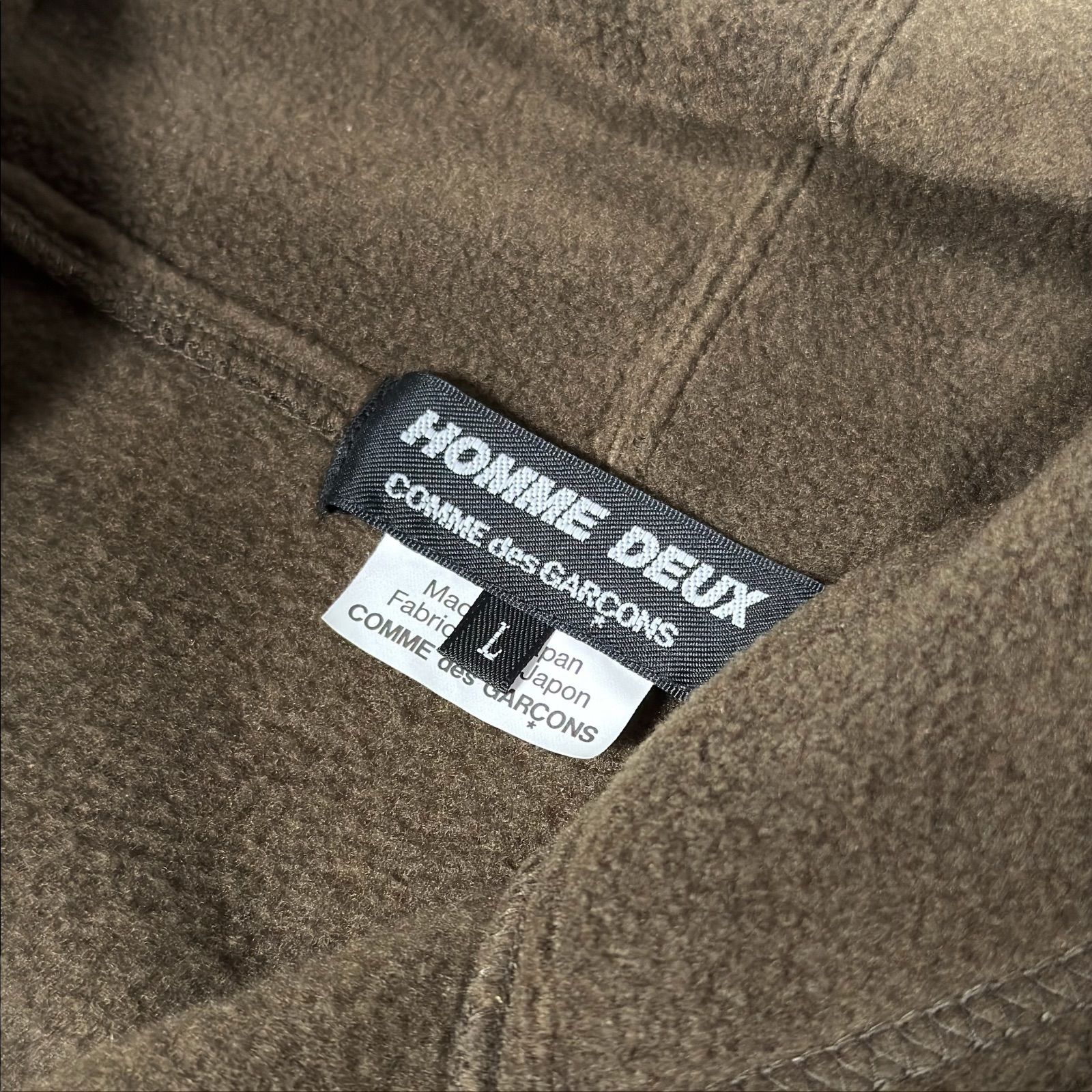 2024AW COMME des GARCONS HOMME DEUX ねじれ ジップアップ フリース