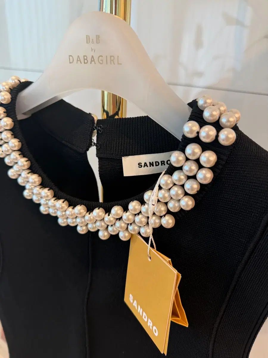  デパート SANDRO レディース ONE PIECE 長袖 七分袖 ひざ丈ワンピース