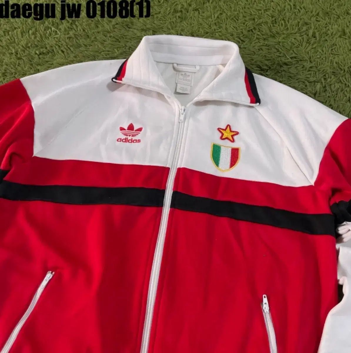 adidas ACミラン トラックジャージ ジャケット レッド 白 100 - メルカリ