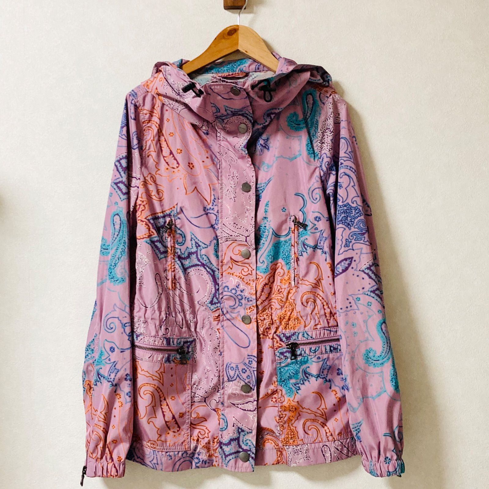 ETRO エトロ　ペイズリー柄　ノーカラージャケット　大きいサイズ　総柄　2XL ETRO エトロ ペイズリー柄 ノーカラージャケット 大きいサイズ 総柄