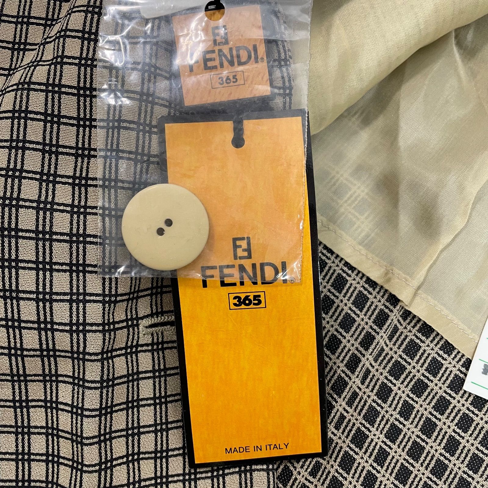 S0108-10-1 FENDI フェンディ チェック柄ジャケット ジャケット メンズ