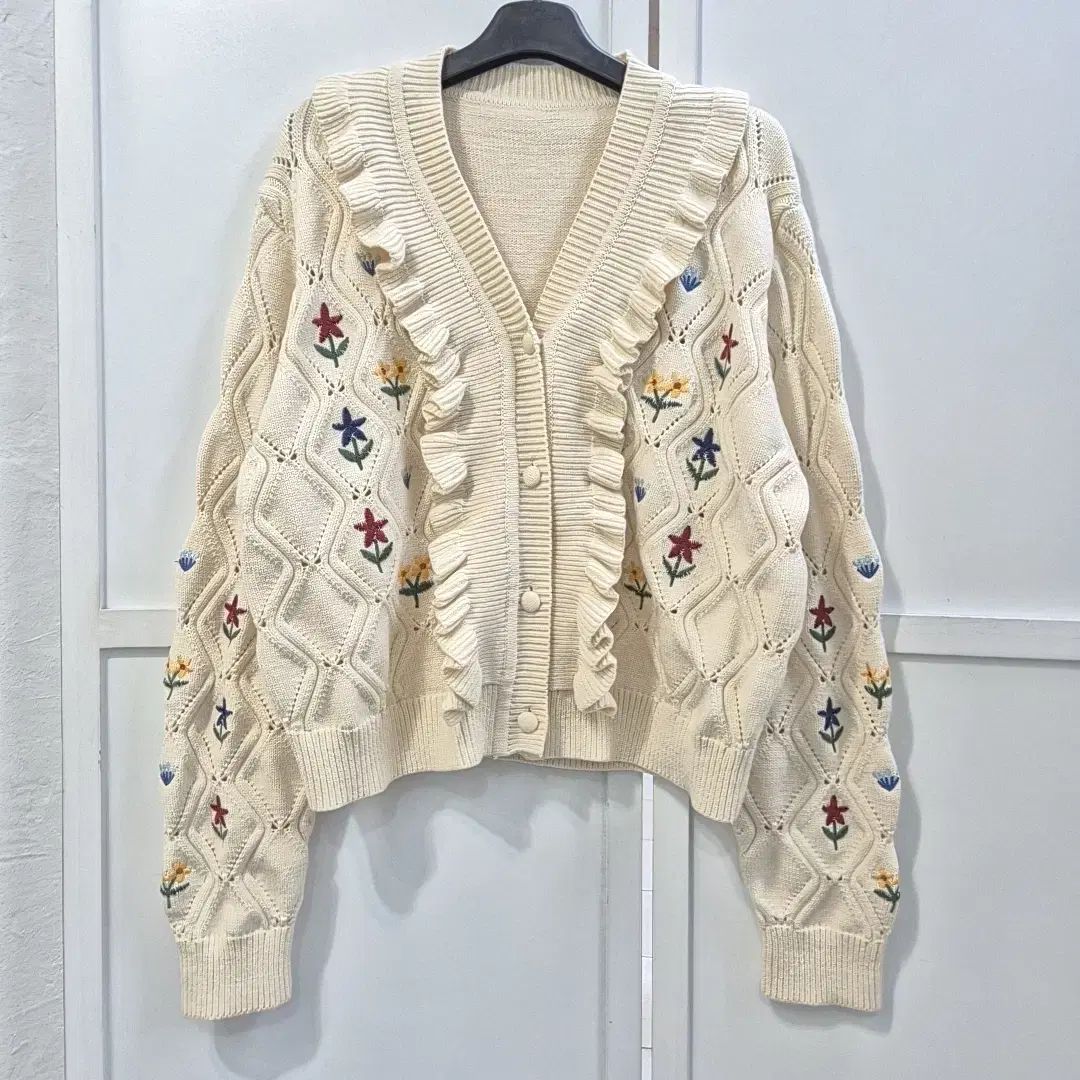 KUOSE フローラル ニット カーディガン