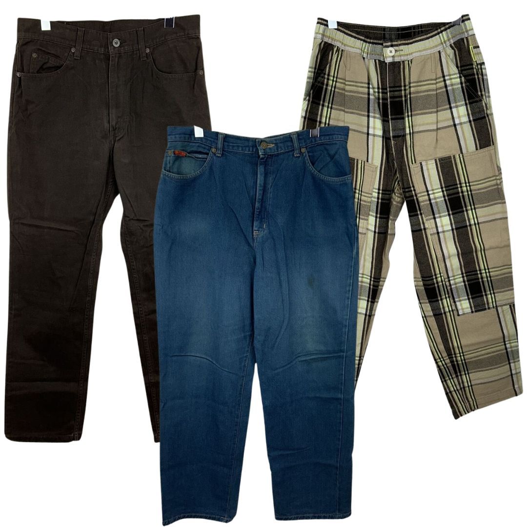 古着卸 古着まとめ売り メンズ ジーンズ チノパン スラックス イージーパンツ Levi s Wrangler DKNY UNIQLO niko and …